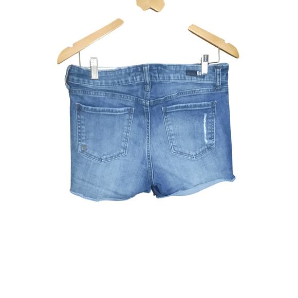 Kut From The Kloth Gidget Mid Rise Frayed Short Womens Jean Shorts Size 6 - Picture 3 of 9